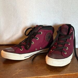 Converse Maroon High-Top Sneakers